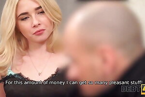 DEBT4k. Seductive lassie cant pay for furniture so…